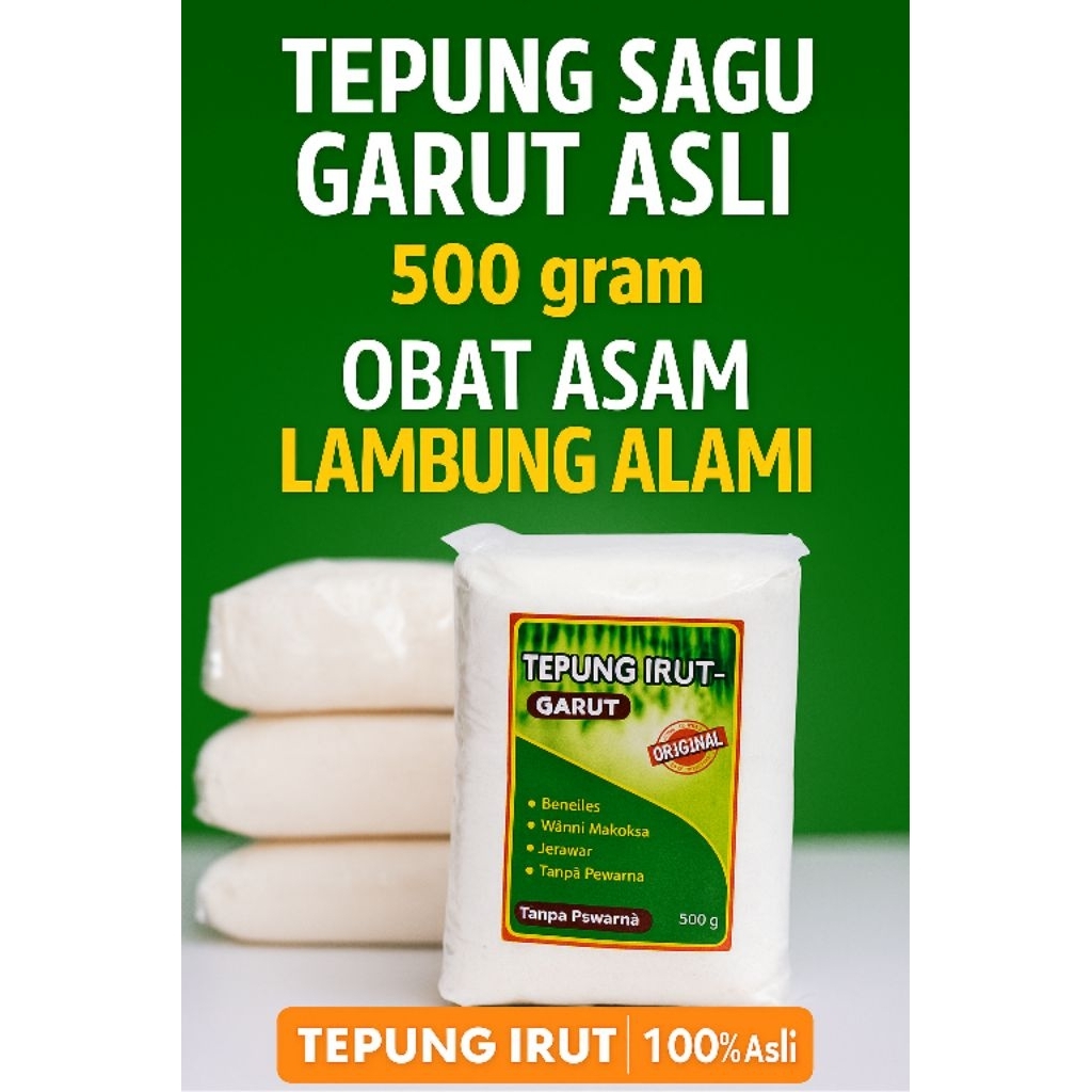 

TEPUNG IRUT/SAGU GARUIT/TEPUNG ANGKRIIK/PATI IRUT 100%ASLI-OBAT ASAM LAMBUNG ALAMI