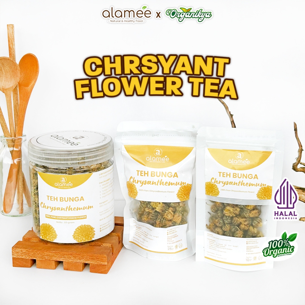 

ALAMEE Teh Bunga Chrysanthemum Tea Krisan Emas Golden Crysant Herbal Alami Organik organikya