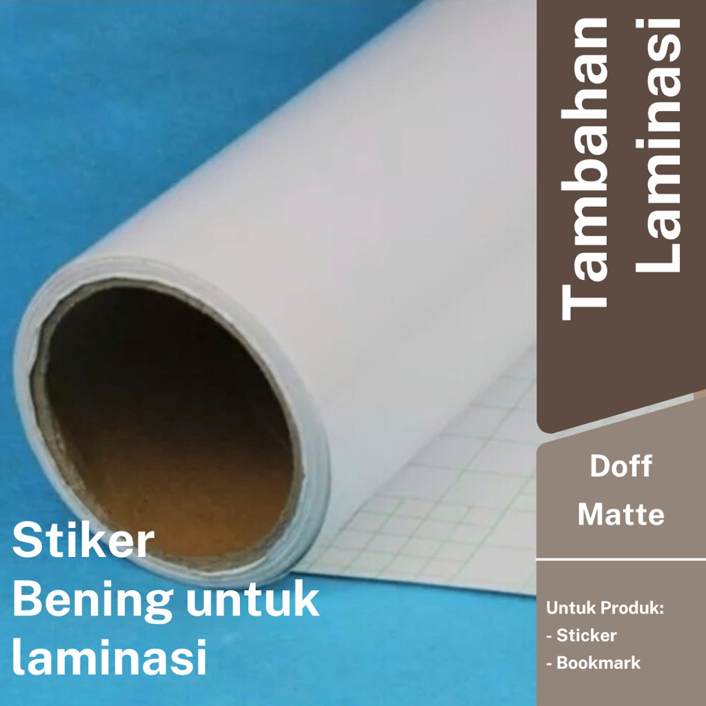 

Tambahan Laminasi Stiker dan Bookmark/Pembatas Buku