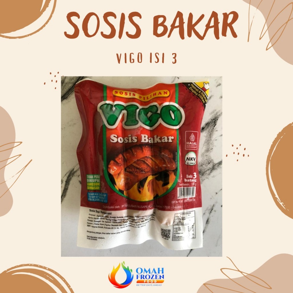 

Vigo Sosis Bakar Bratwurst Sosis Sapi Isi 3 (NON COD DAN REGULER DILUAR SOLO)