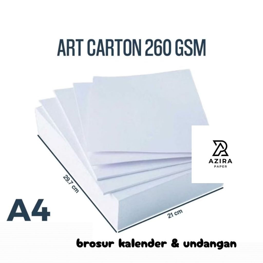 

Art Carton 260 gsm A4 isi 30 Lembar / Kertas Art Carton 260 Gsm A4