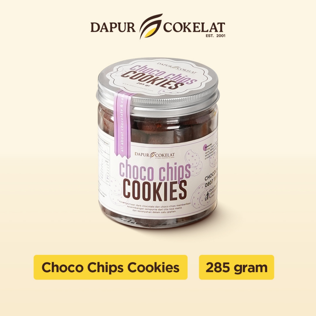 

DAPUR COKELAT - Choco Chips Cookies Premium | Cemilan Kue Kering Tanpa Pengawet