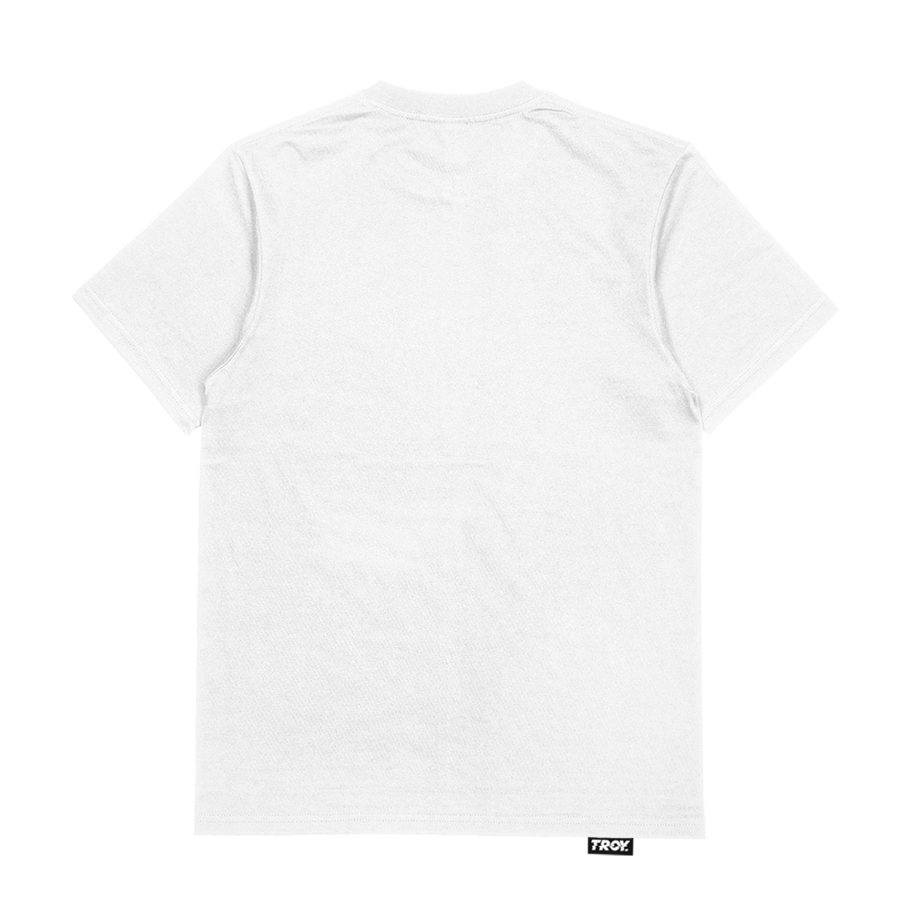 Troy Company Tshirt White Bluish Stares - Kaos Putih Lengan Pendek MT 3249