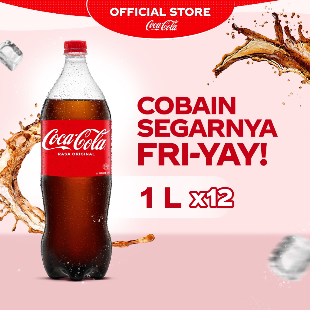 

Coca-Cola Minuman Soda Original - Botol 1L x 12pcs