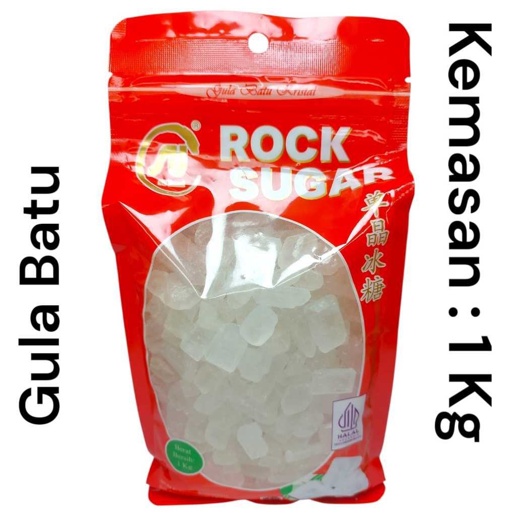 

1 Kg - Gula Batu Kristal / Rock Sugar Kristal SU Brand - Label Halal