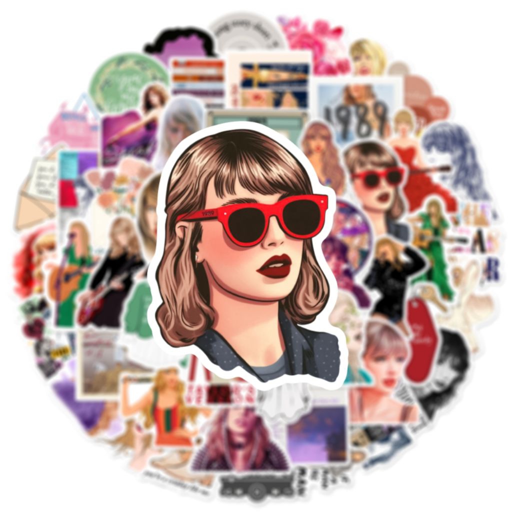 

[50 Pcs] DECO STICKER | STICKER DIY | JURNAL AESTHETIC [DS-144] TAYLOR SWIFT Idol Sticker Koper, HP Laptop Tumbler Komputer