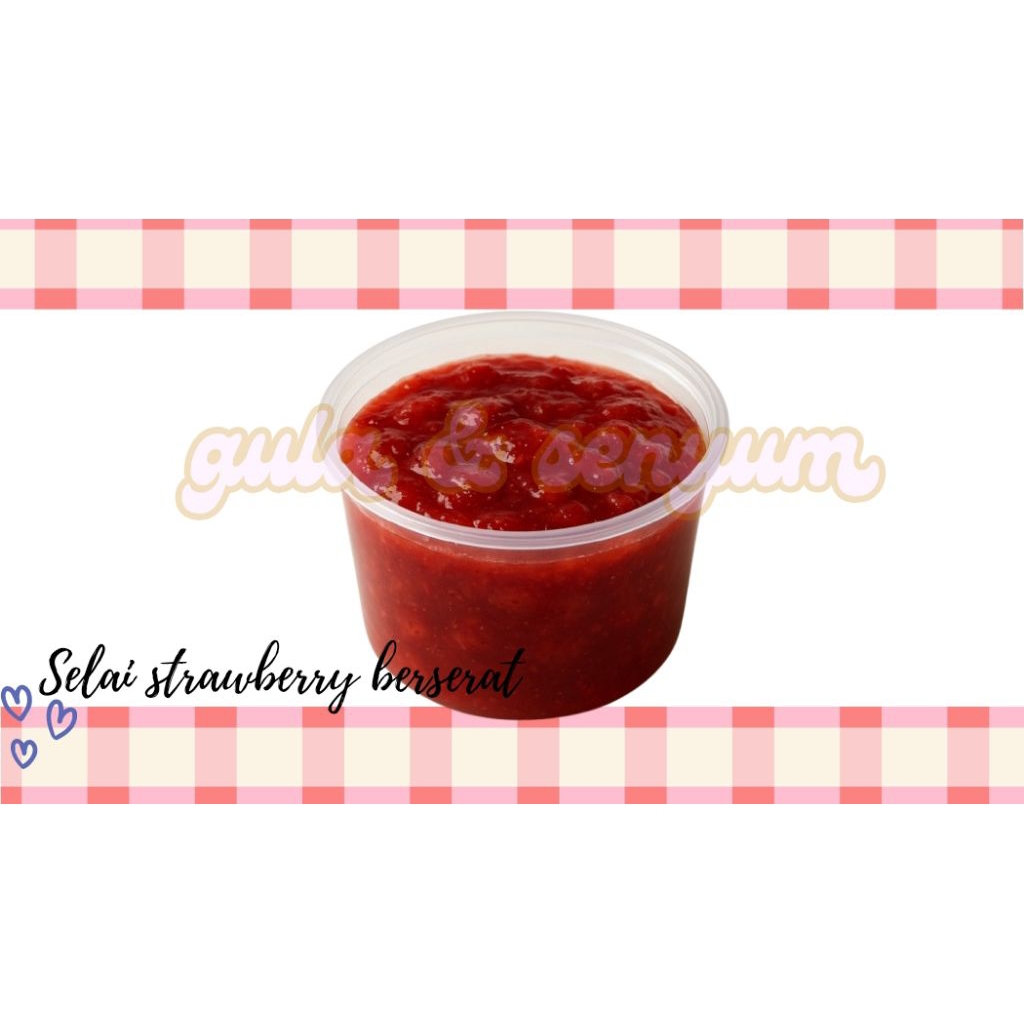 

Selai strawberry berserat 250gr | selai strawberry | selai roti