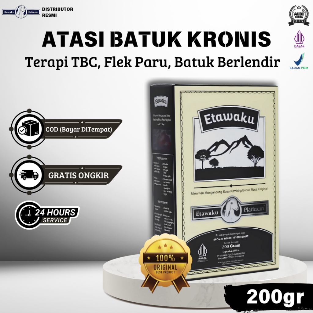 

Etawaku - Bantu Atasi Masalah Batuk Kronis Terapi TBC Flek Paru Batuk Berlendir Sehatkan Pernapasan