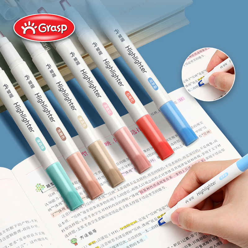 

GRASP Highlighter Marker Pen Dual Tip Penanda Journal Planner Stabilo Marker Window Tip HLS001