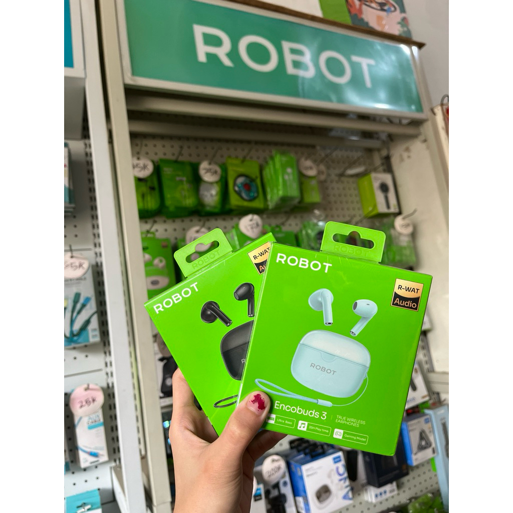 TWS Bluetooth Robot encobuds 3 Original / headset bluetooth untuk hp android dan iphone