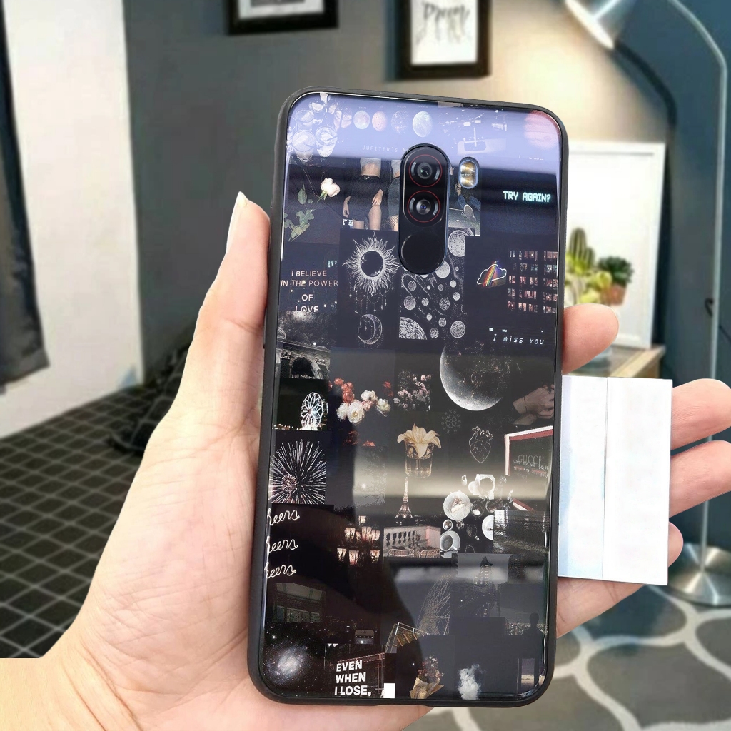 Casing Poco F1 Terbaru BLACK ART Case Pocophone F1 Softcase Hp Glossy Kesing Silikon Bisa Cod