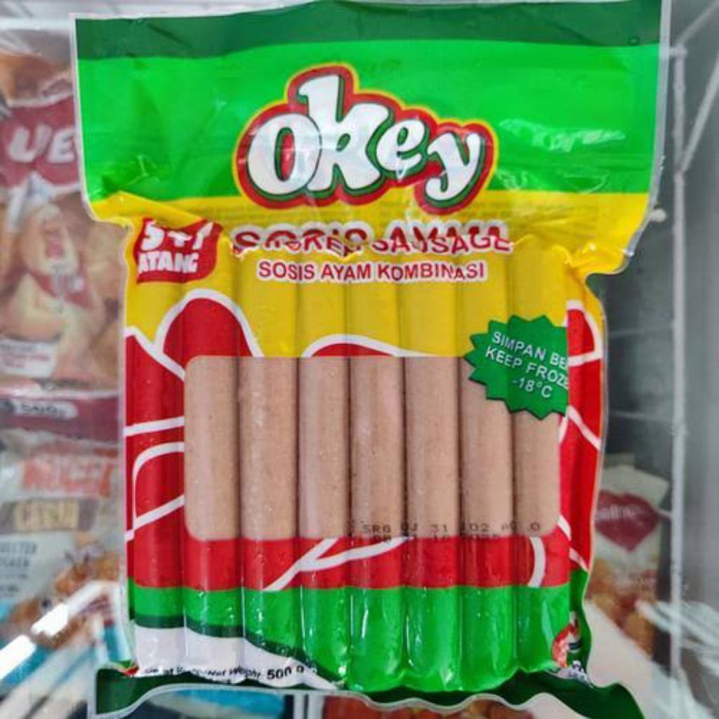 

Sosis Ayam Okey 500 gr (Frozen Food)