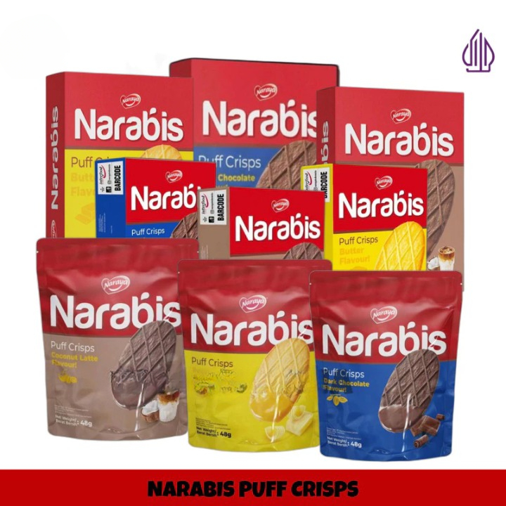 

Cemilan Naraya Narabis Puff Crisps Cookies Butter Biskuit Ukuran 63gr