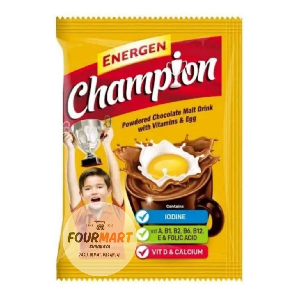 

ECERAN Champion Energen Susu Coklat 35g - Cereal Instant Bergizi