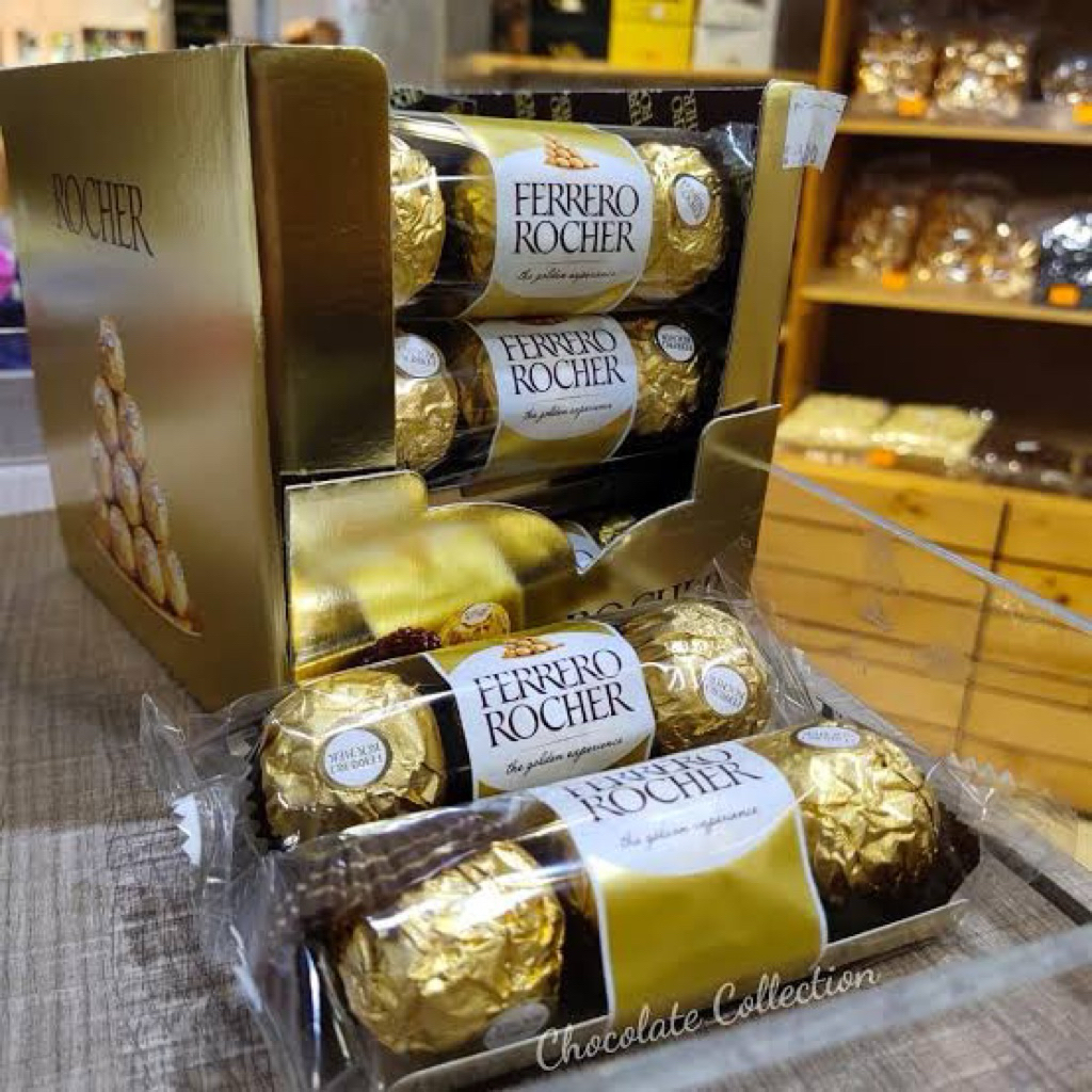 

Ferrero Rocher Premium Chocolate Isi 3pcs - coklat premium