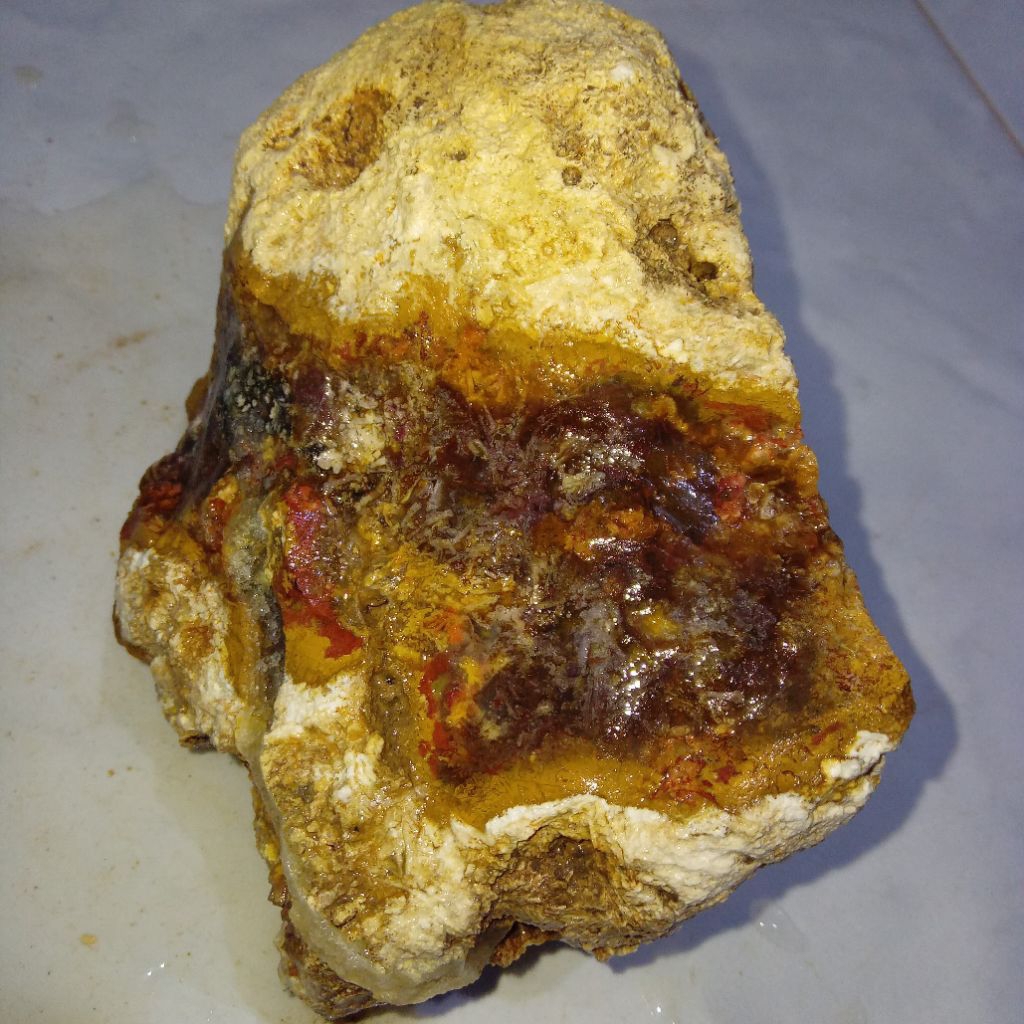 Original Batu Akik Pancawarna Abstrak Kwalitas Terbaik