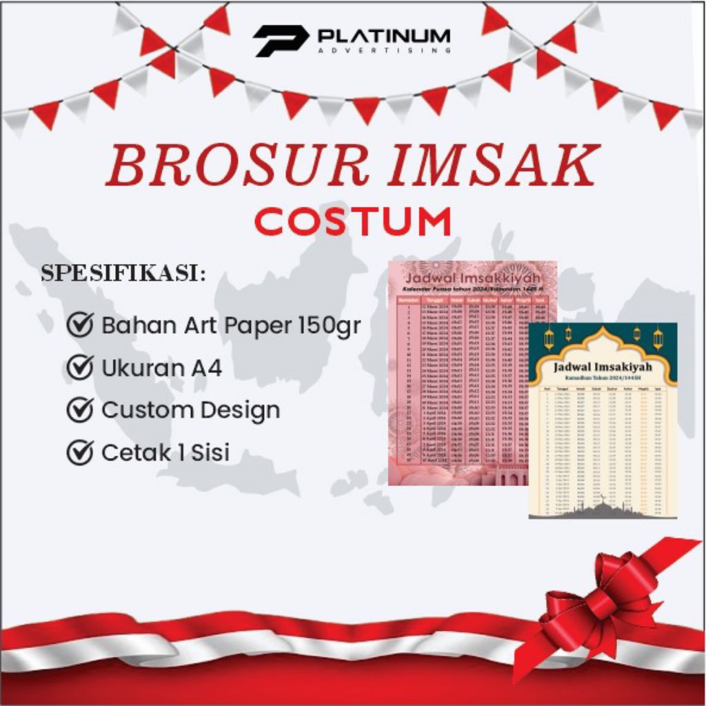 

CETAK BROSUR IMSYAKIAH | JADWAL IMSAK | FREE DESIGN | BROSUR CUSTOM | Bahan Art Paper 120gr