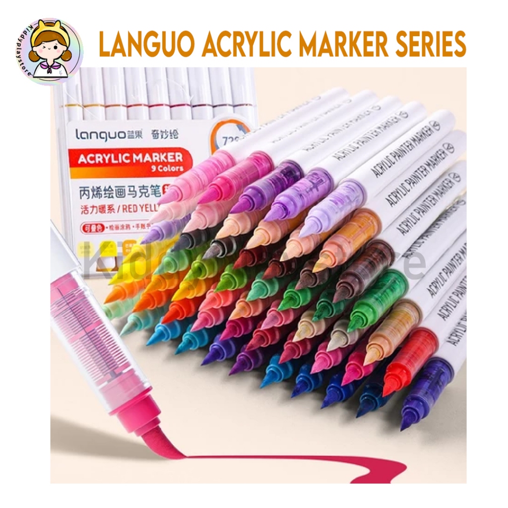 

Languo Akrilik Marker Brush Tip Series – Tahan Air, Tidak Luntur, Alat Tulis & Seni