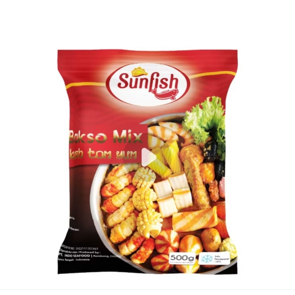 

SUNFISH Baso Ikan Mix Kuah Tom Yum Suki Frozen Food Halal Enak