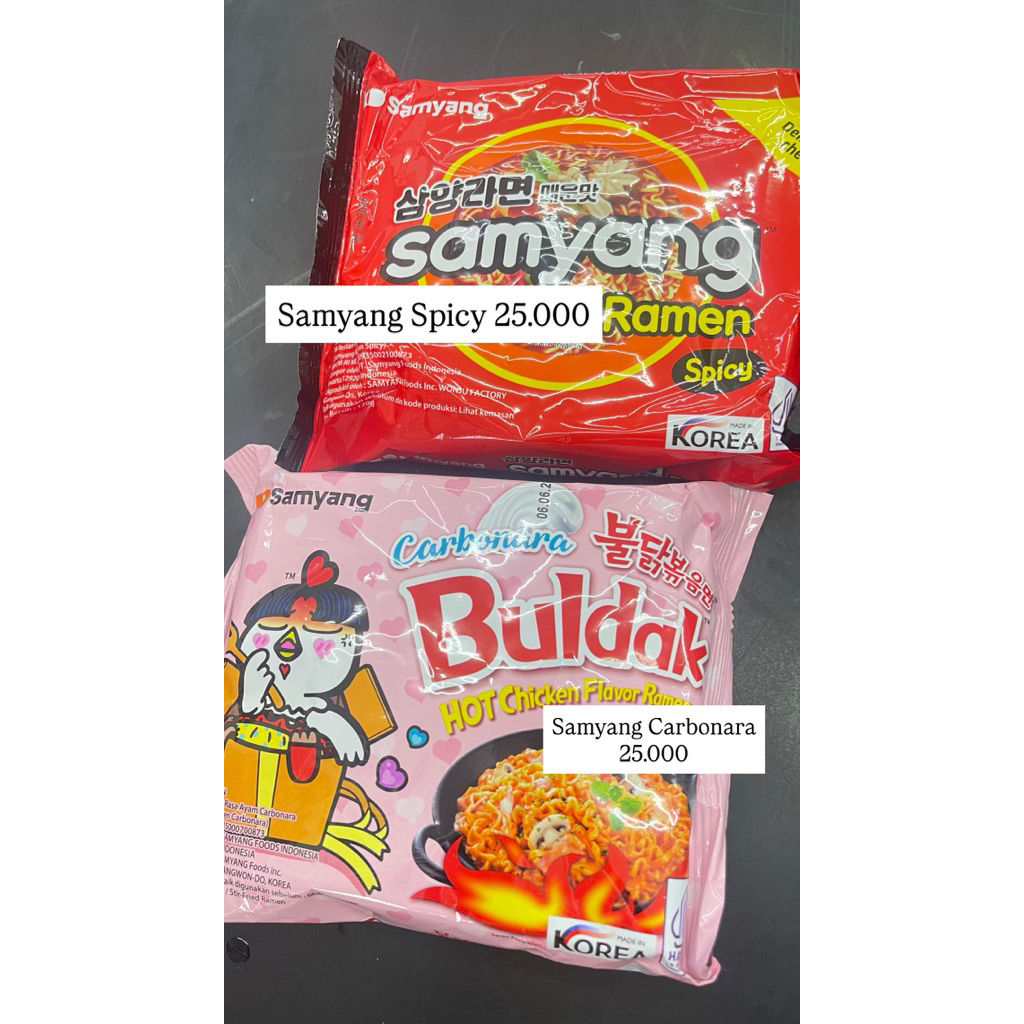 

SAMYANG SPICY DAN CARBONARA