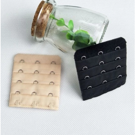 Pengait Bra Tambahan 3 Kait Extension Karet Sambung Pengait Bra Tali - Penyambung Tali Bh Elastis