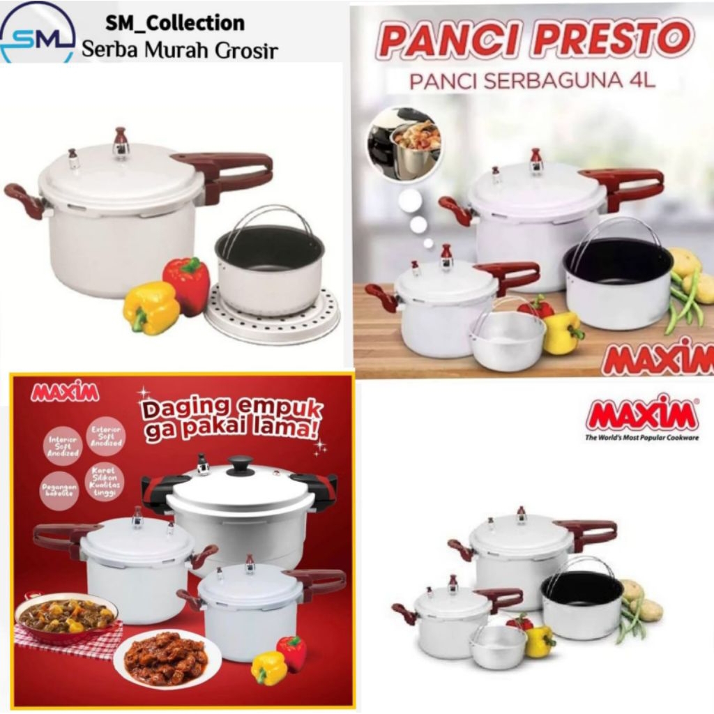 panci presto/panci kukus/panci daging/panci stenlis/panci presto MAXIM