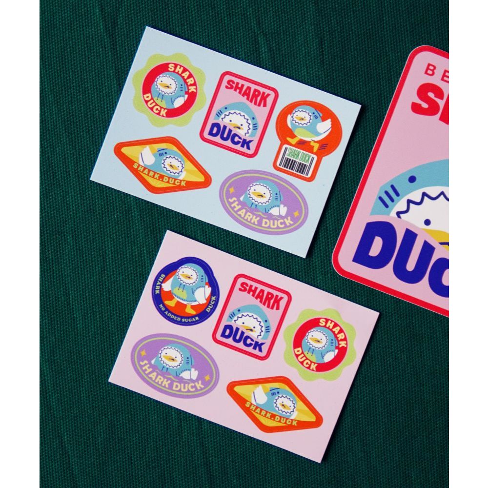 

SHARKDUCK Sticker Sheet / Stiker Kiss Cut Desain Ilustrasi Lucu
