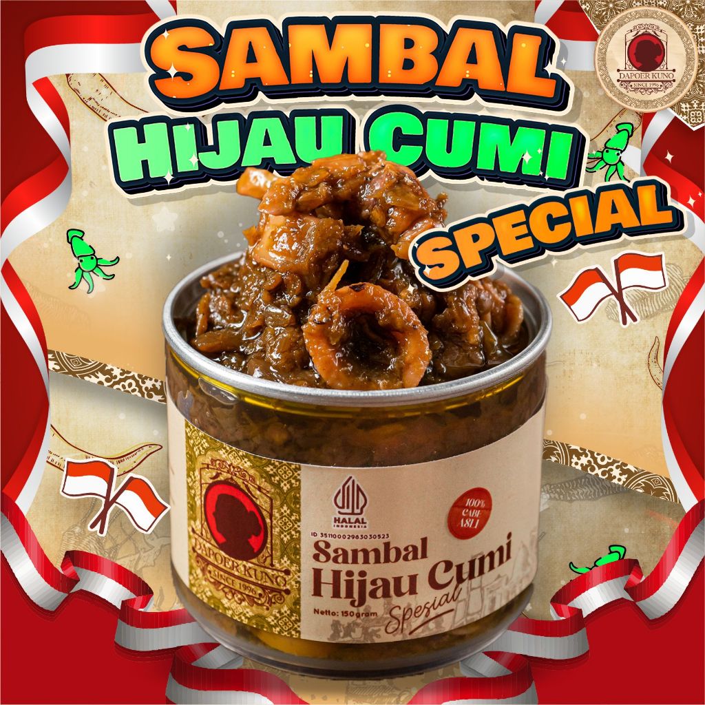 

Dapoer Kuno - Sambal Hijau Cumi Spesial 150gr
