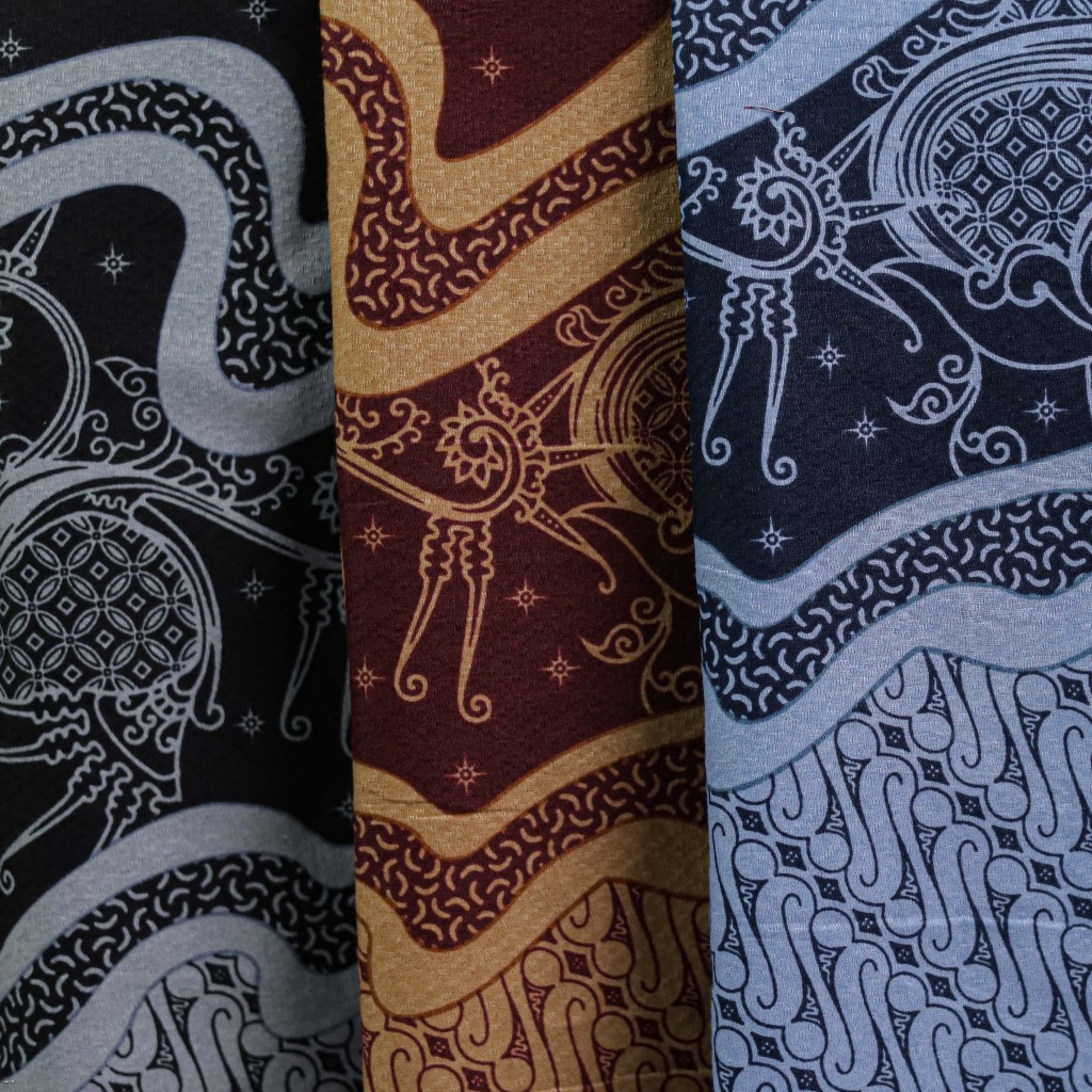 Katun Dobby Batik Meteran | Bahan Baju Kemeja, Rok