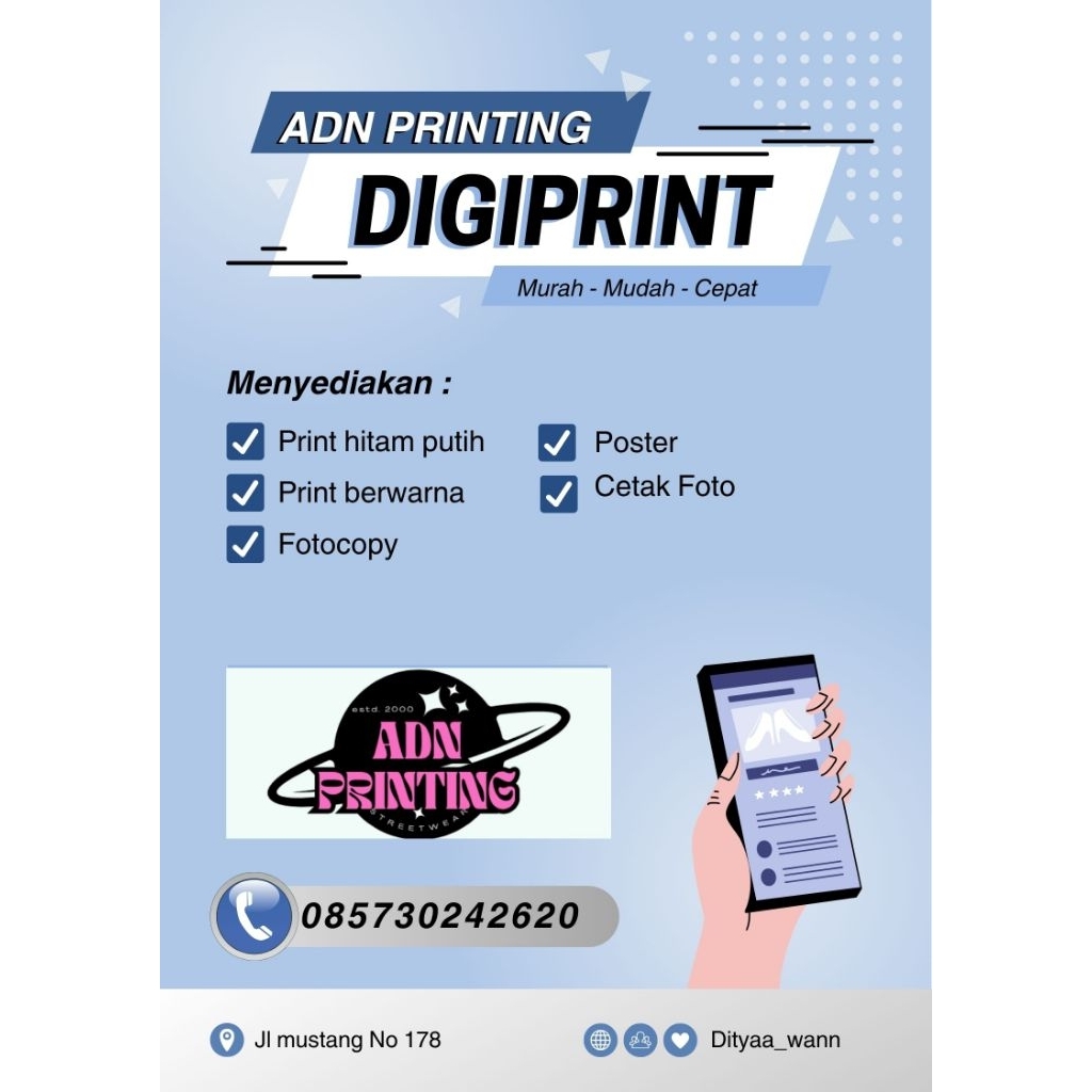 

Print A4, F4, Cetak foto, dll