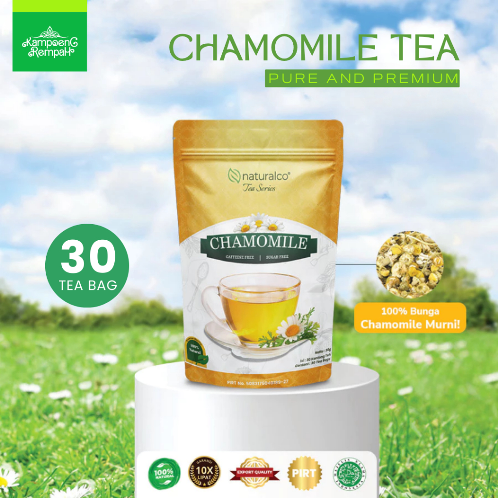 

Chamomile Tea 30 Pcs | Teh Kamomil 30 Kantong Teh Untuk Insomnia by Naturalco