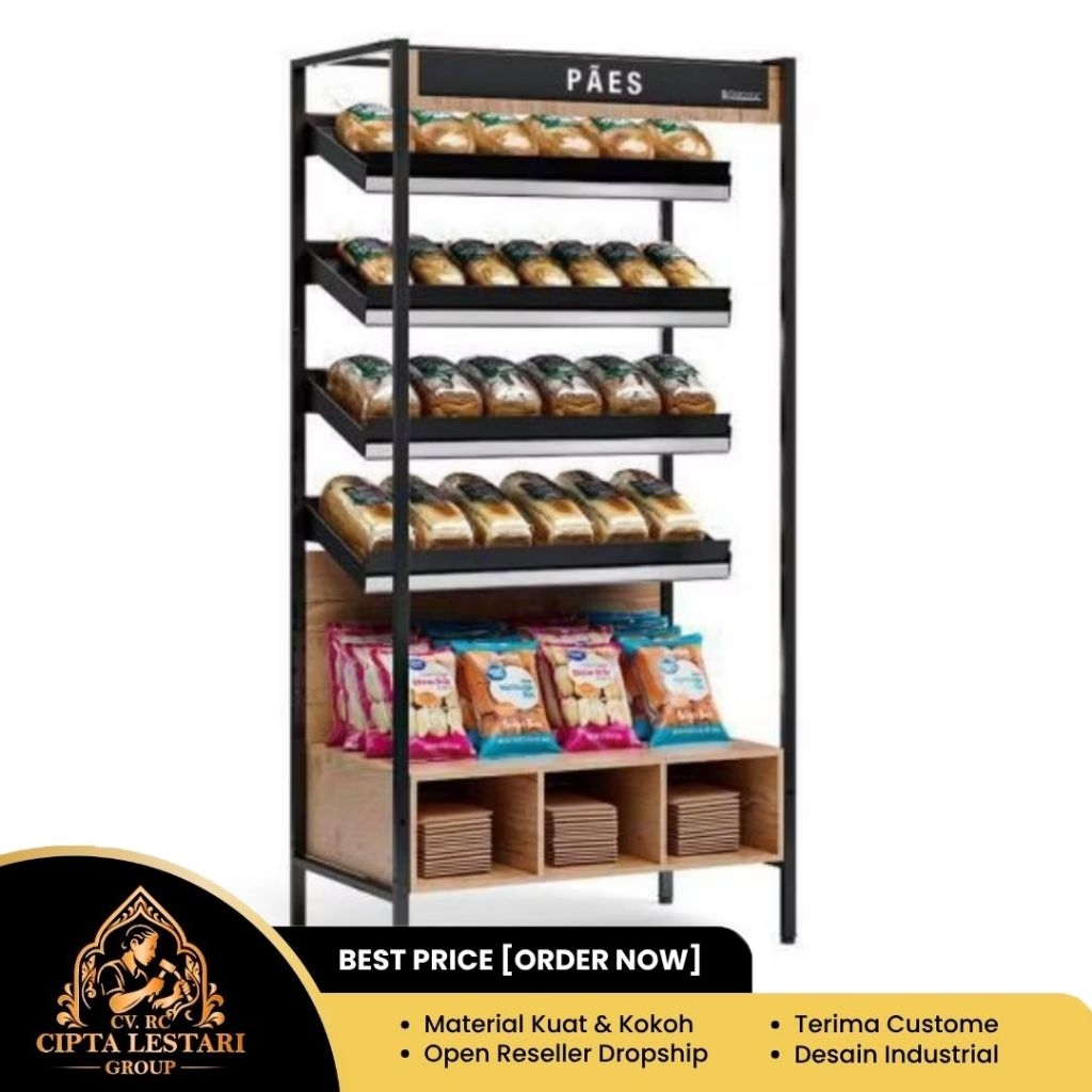 Rak Display Toko Roti | Rak Untuk Roti