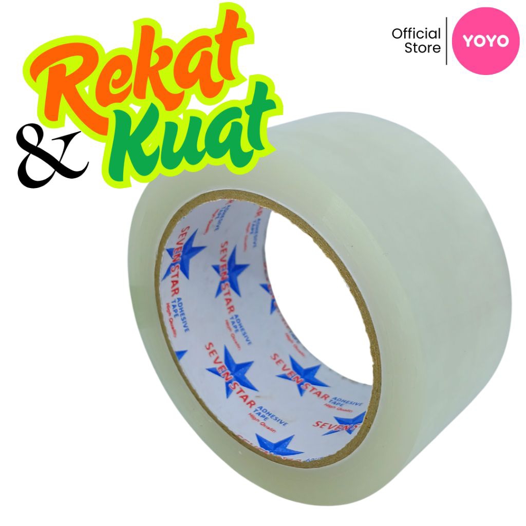 

(6 PCS) Lakban Bening SEVEN STAR 48 mm x 90 Yard KUAT BERKUALITAS