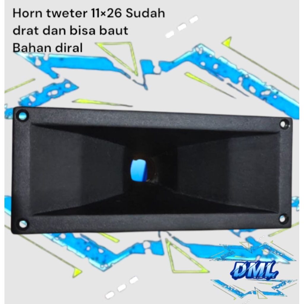 horn,corong tweter 11×26 sudah drat+baut aluminium diral