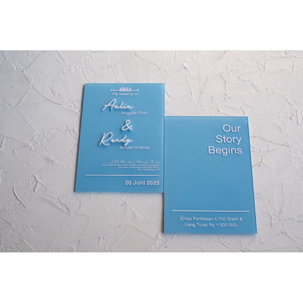 Akrilik Mahar satu set dua pc