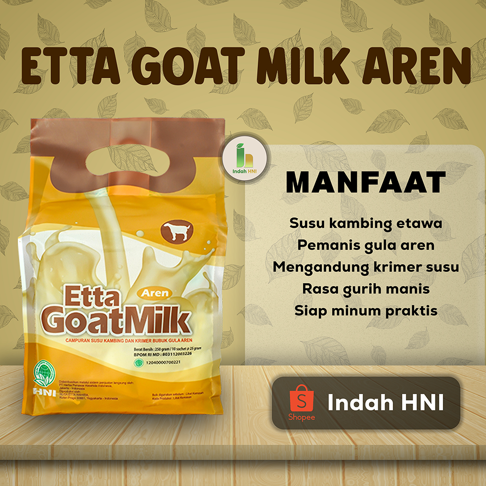 

Etta Goat Milk Aren HNI HPAI – Susu Kambing Ettawa Bubuk | Sehat & Bergizi Tinggi