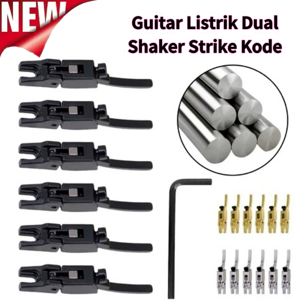 (COD)Gitar listrik double rocker bridge locking string saddle tailpiece bridge locking string alumin