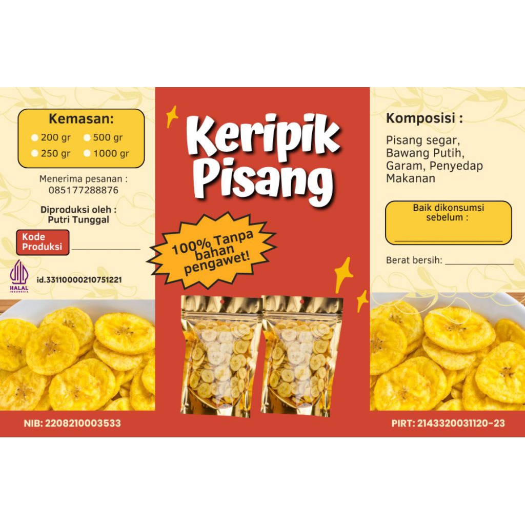 

KERIPIK PISANG GURIH – CERIPING PISANG