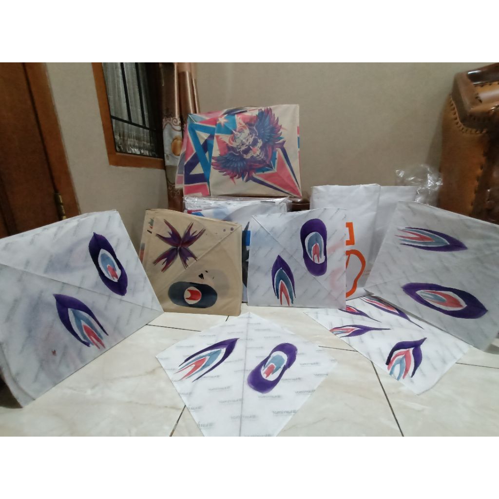 layangan seot kertas putih