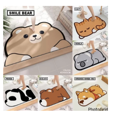 Keset Lantai Keset Kamar Mandi Dapur Keset Lantai Karakter Keset Lucu / Keset Kamar Mandi Serap Air