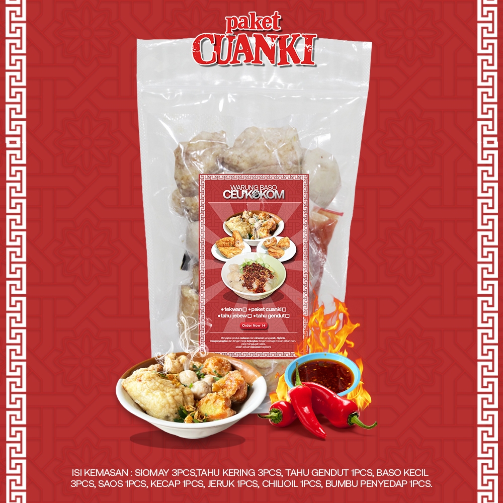

PAKETCUANKI CEUKOKOM/CUANKI/CUANKISIAPSAJI/CUANKIKEMASAN/BASOCEUKOKOM/