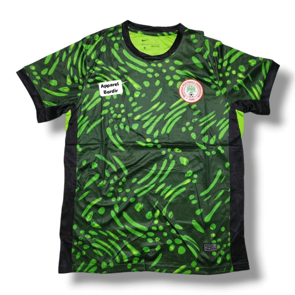 Jersey baju bola pria wanita dewasa Negara Nigeria home away