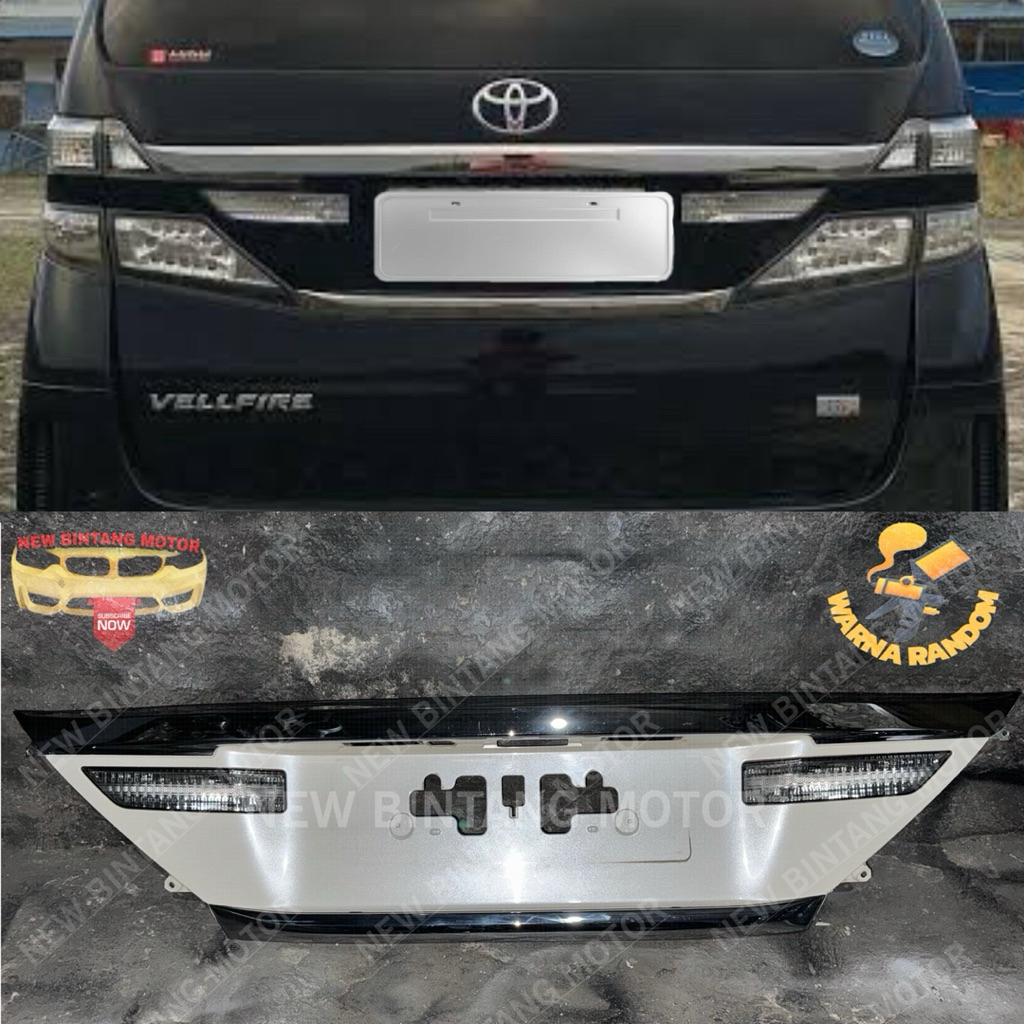 Cover bagasi trunklid toyota alphard vellfire facelift 2012 2015 original