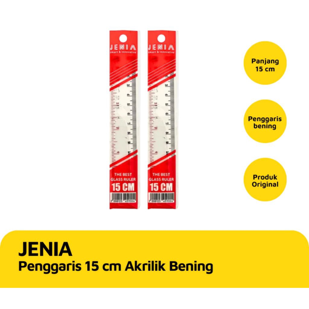 

Penggaris Jenia 15 Cm Tebal (1pcs)