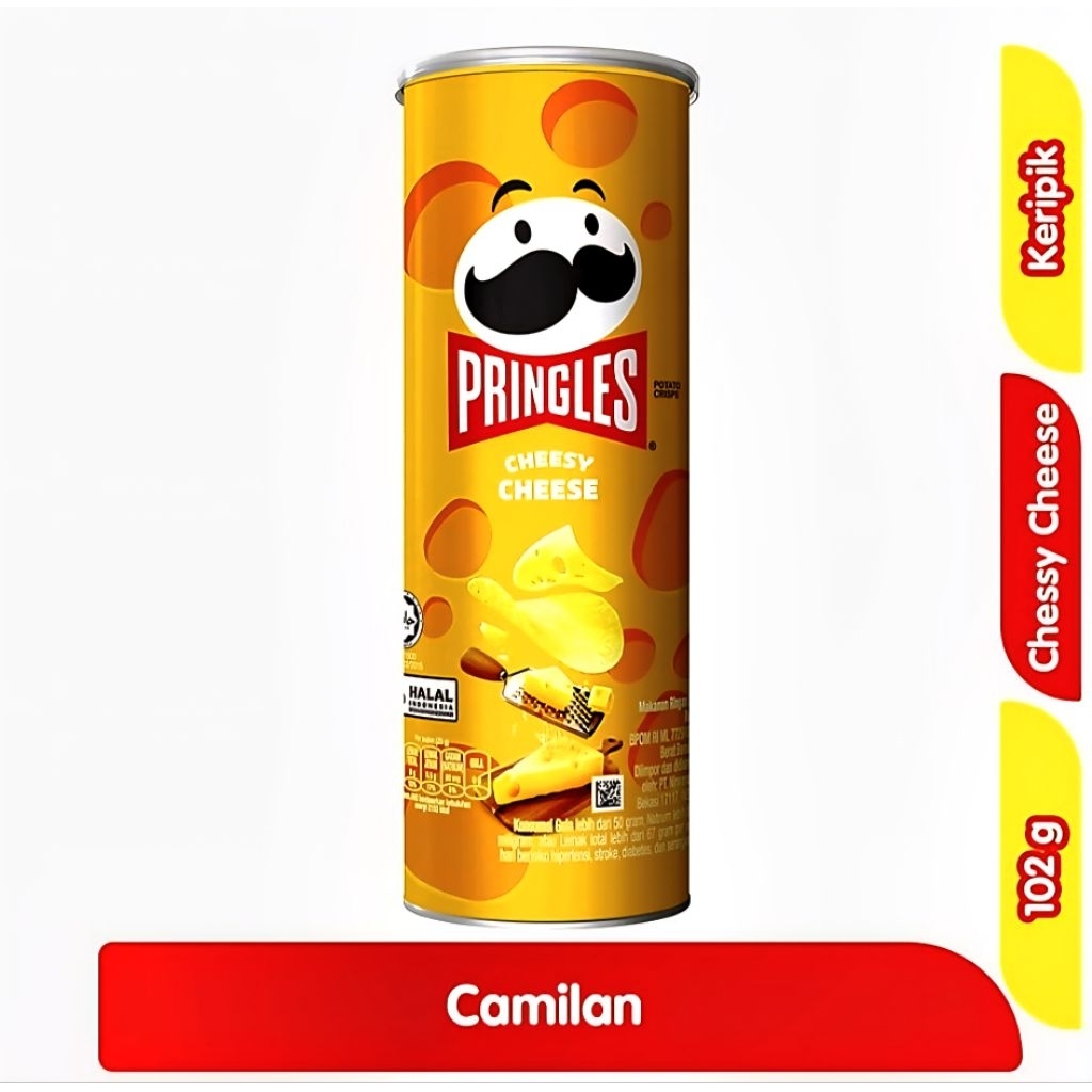 

PRINGLES KERIPIK KENTANG KEJU CHEESY KALENG 102gr