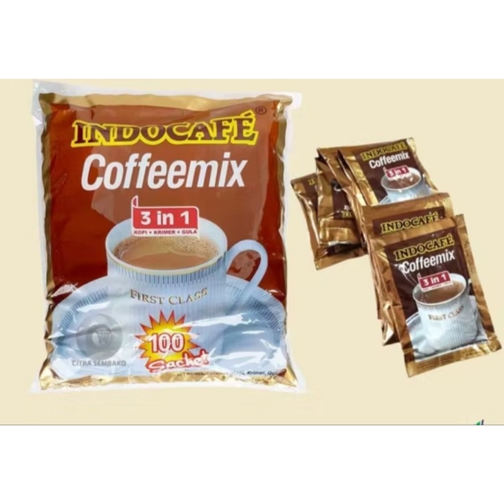 

Indocafe mix 3in 1 bag isi 500 sachet kopi instan