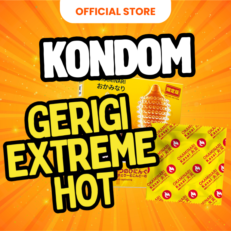 Okaminari Kondom Gerigii Tebal Hot 001 - Varian Eceran 1pcs