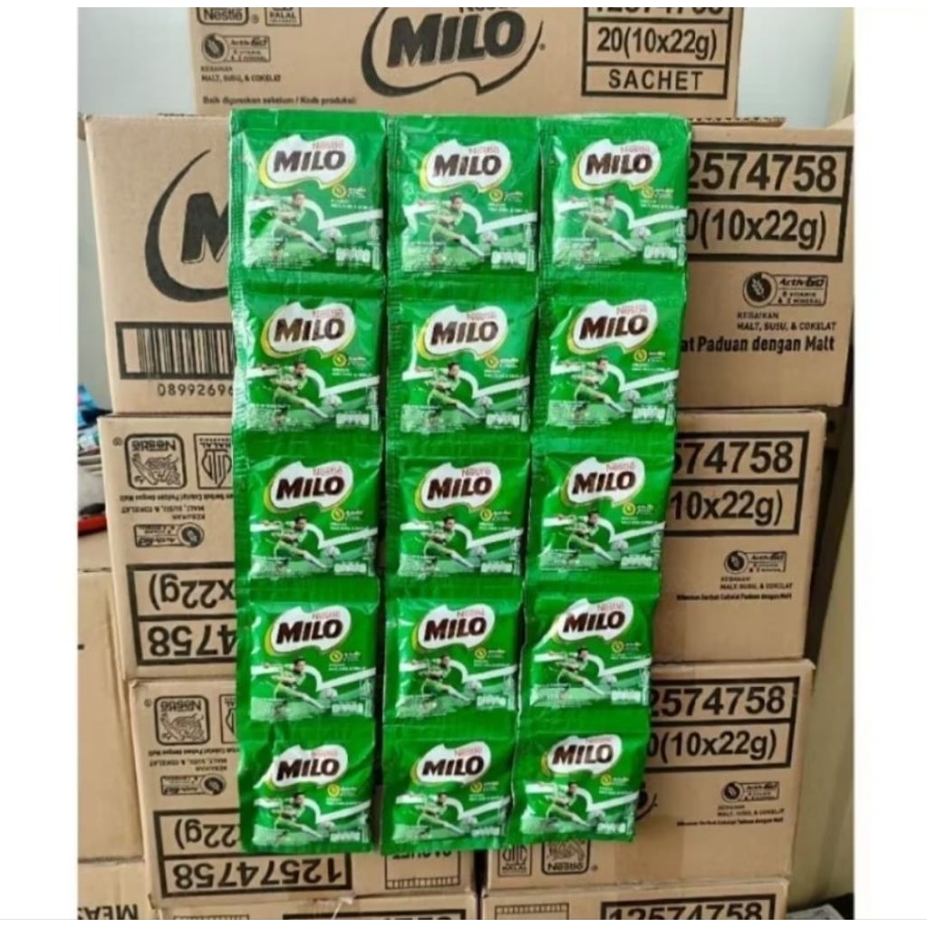 

Milo susu coklat 1 renteng isi 10 sachet
