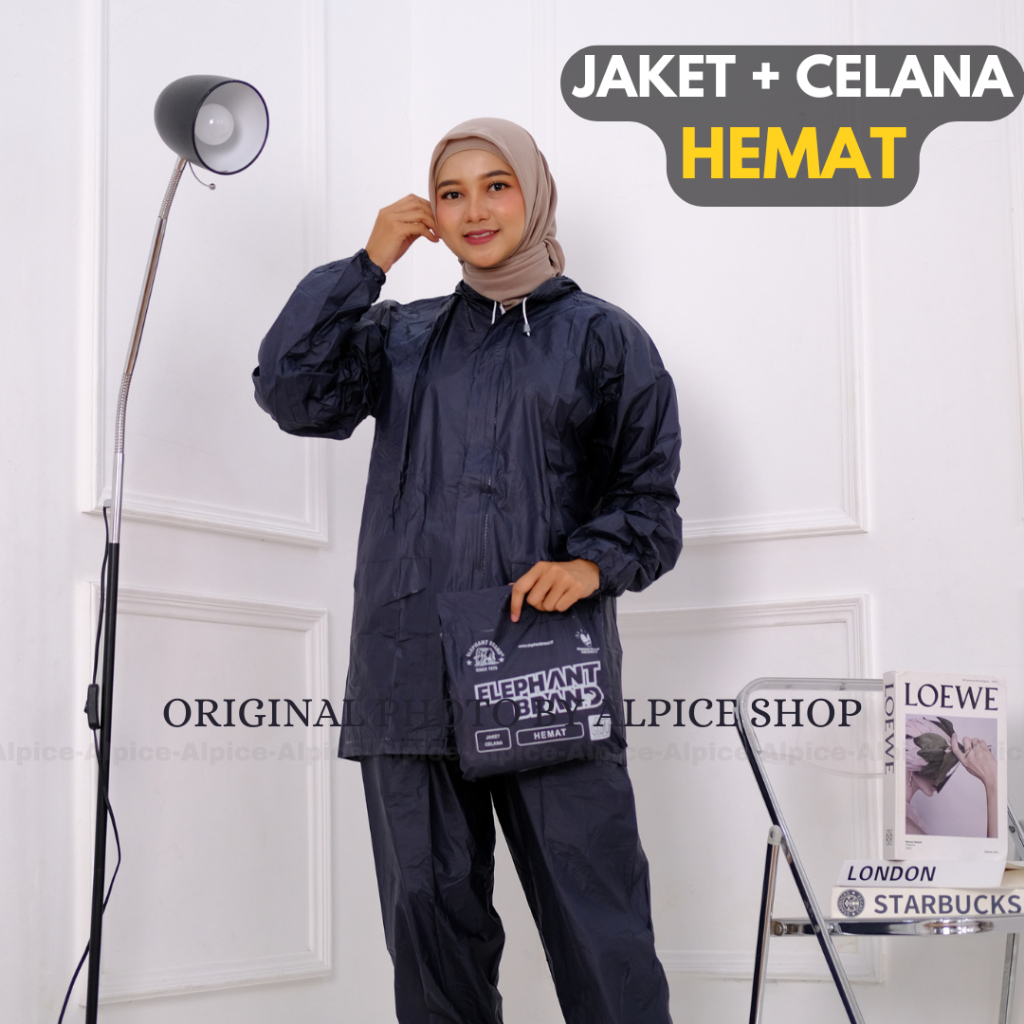 Jas Hujan Jaket Celana HEMAT Elephant Brand