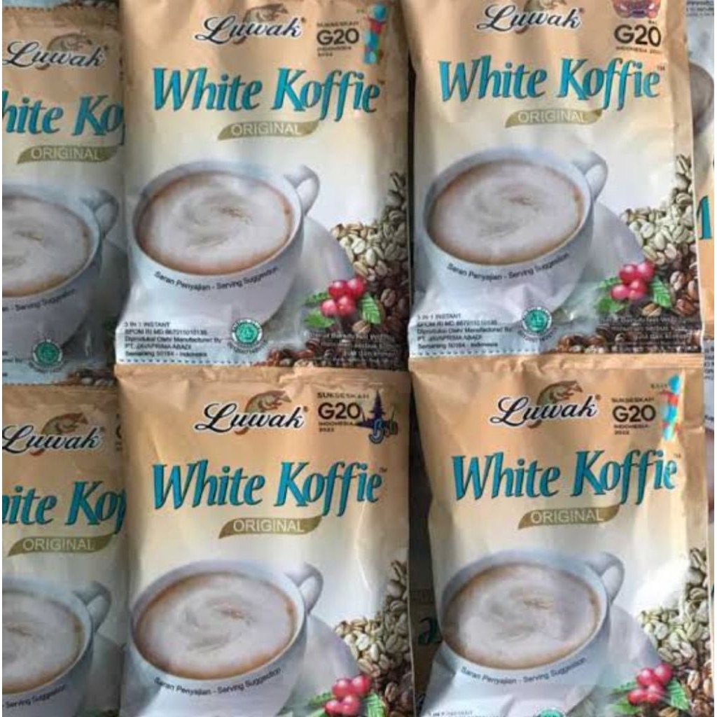 

Kopi Luwak White original 20gr - 10rb | Luwak White Kopi pilihan lokal kopi nikmat isinya pas 5 pies